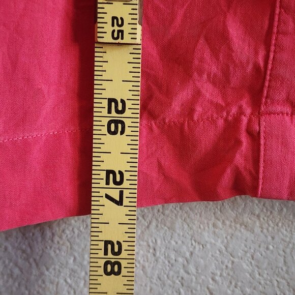 Vtg Lizden Shirt Womens Small Pink Button Front 100% Silk Long Sleeve Pocket Top - Picture 8 of 9